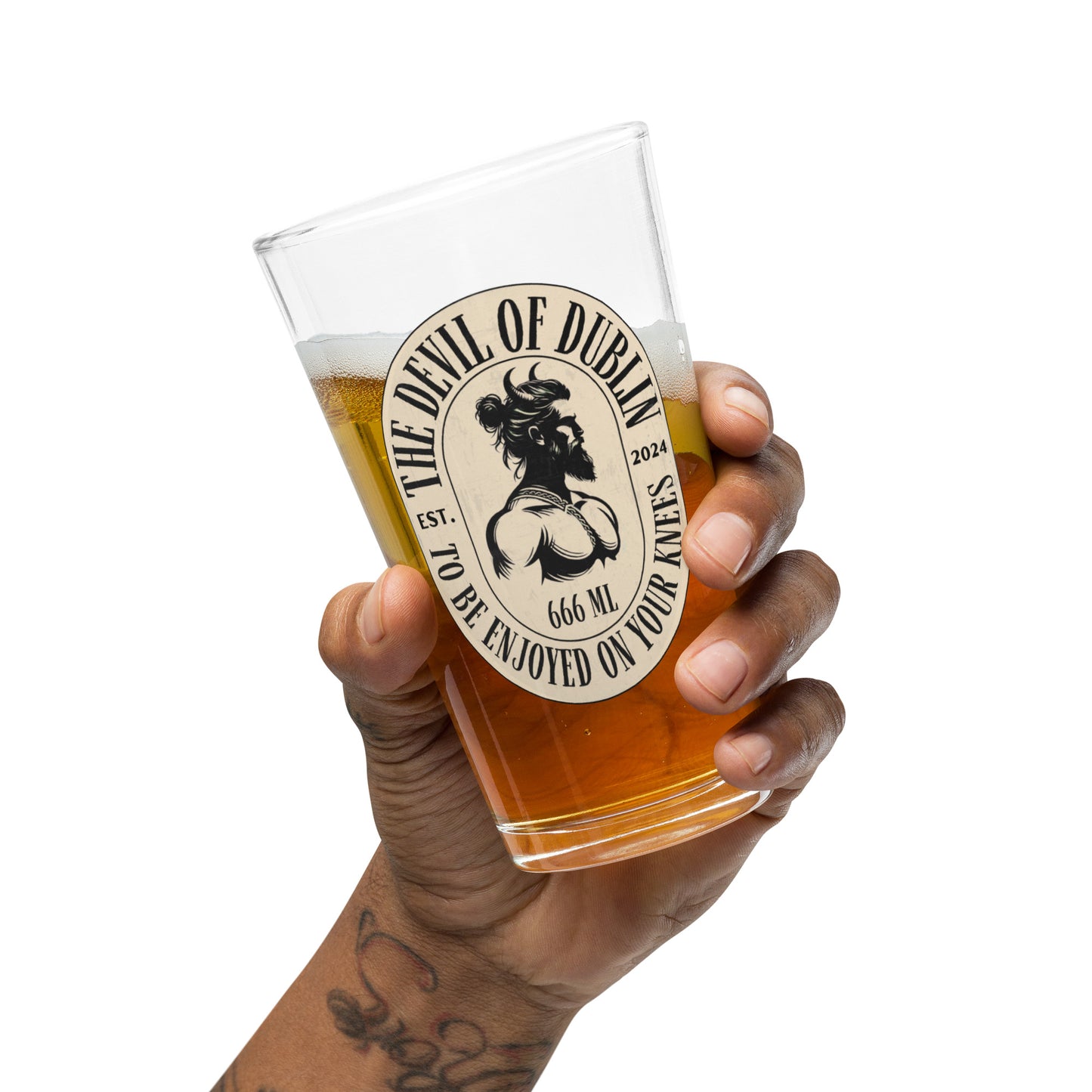 "To Be Enjoyed On Your Knees" Pint Glass
