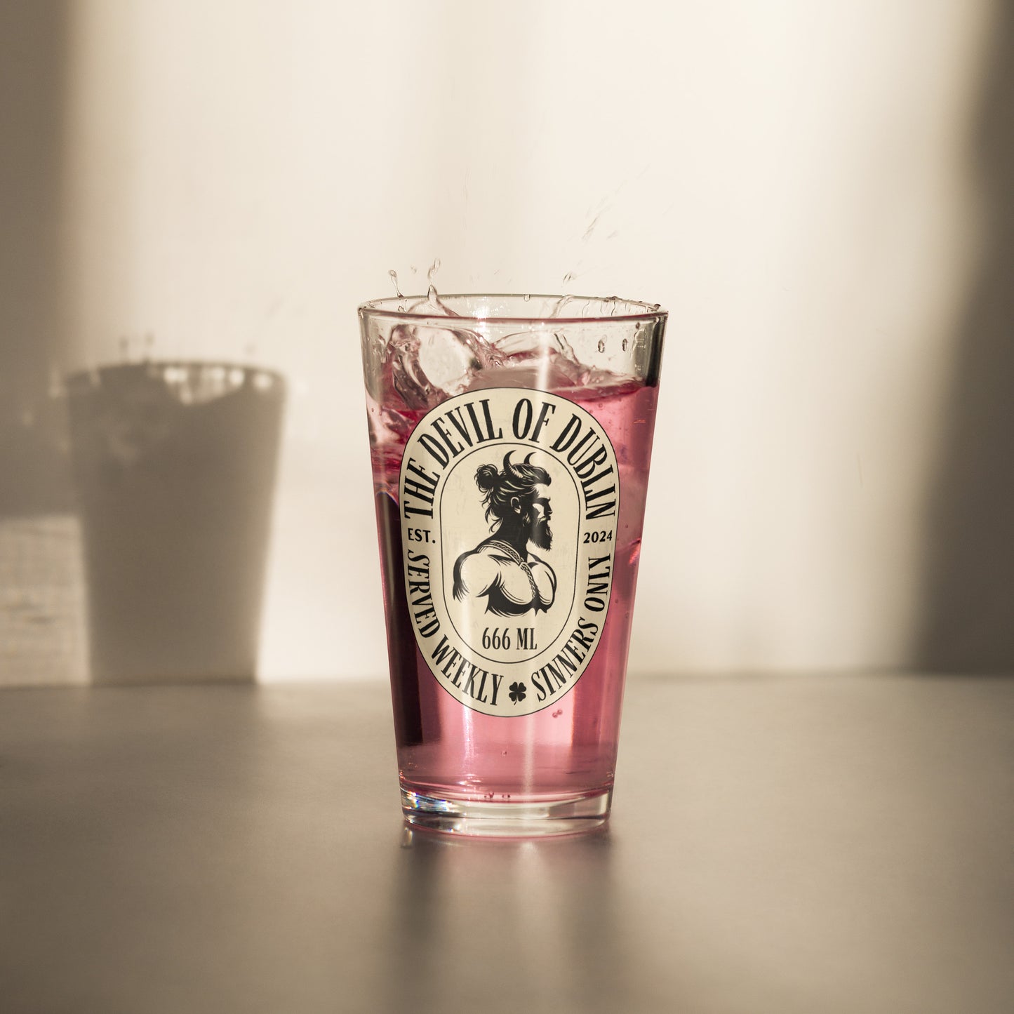 "Served Weekly, Sinners Only" Pint Glass