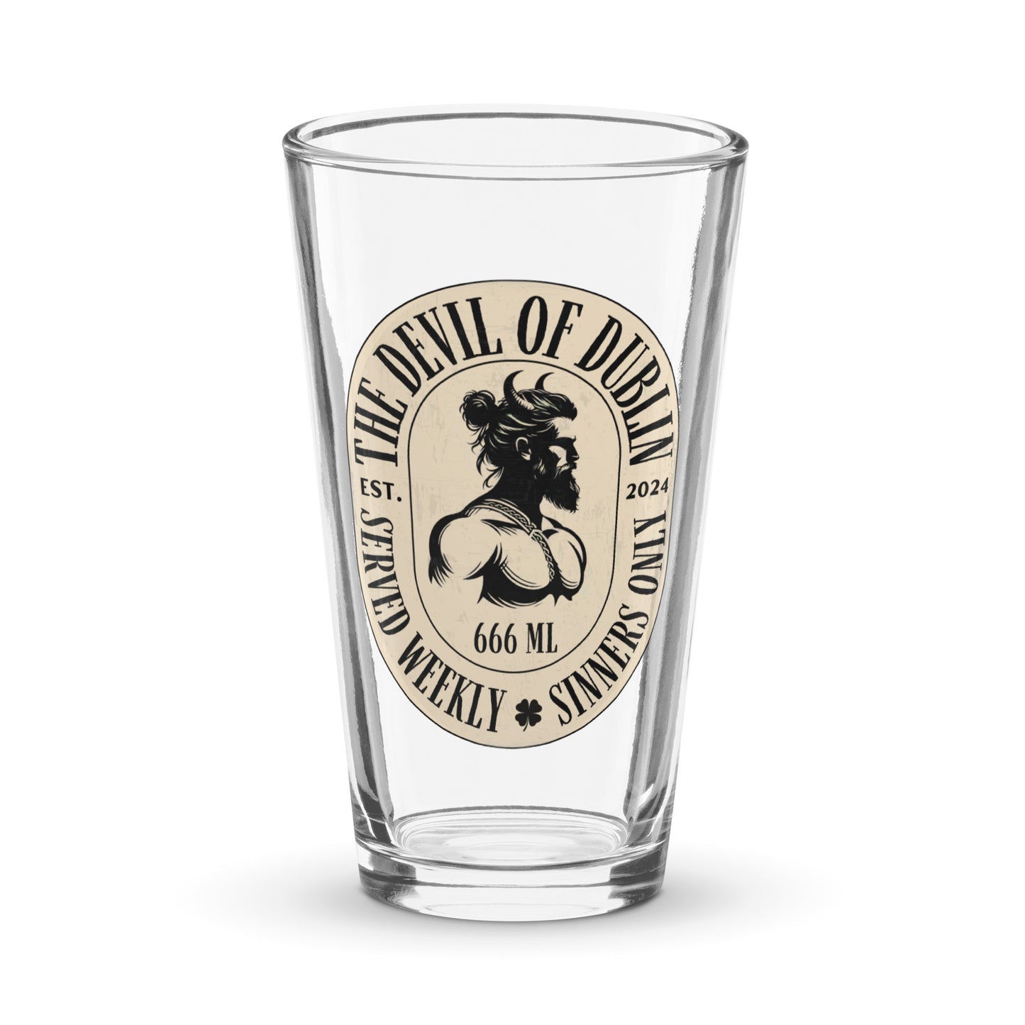 "Served Weekly, Sinners Only" Pint Glass