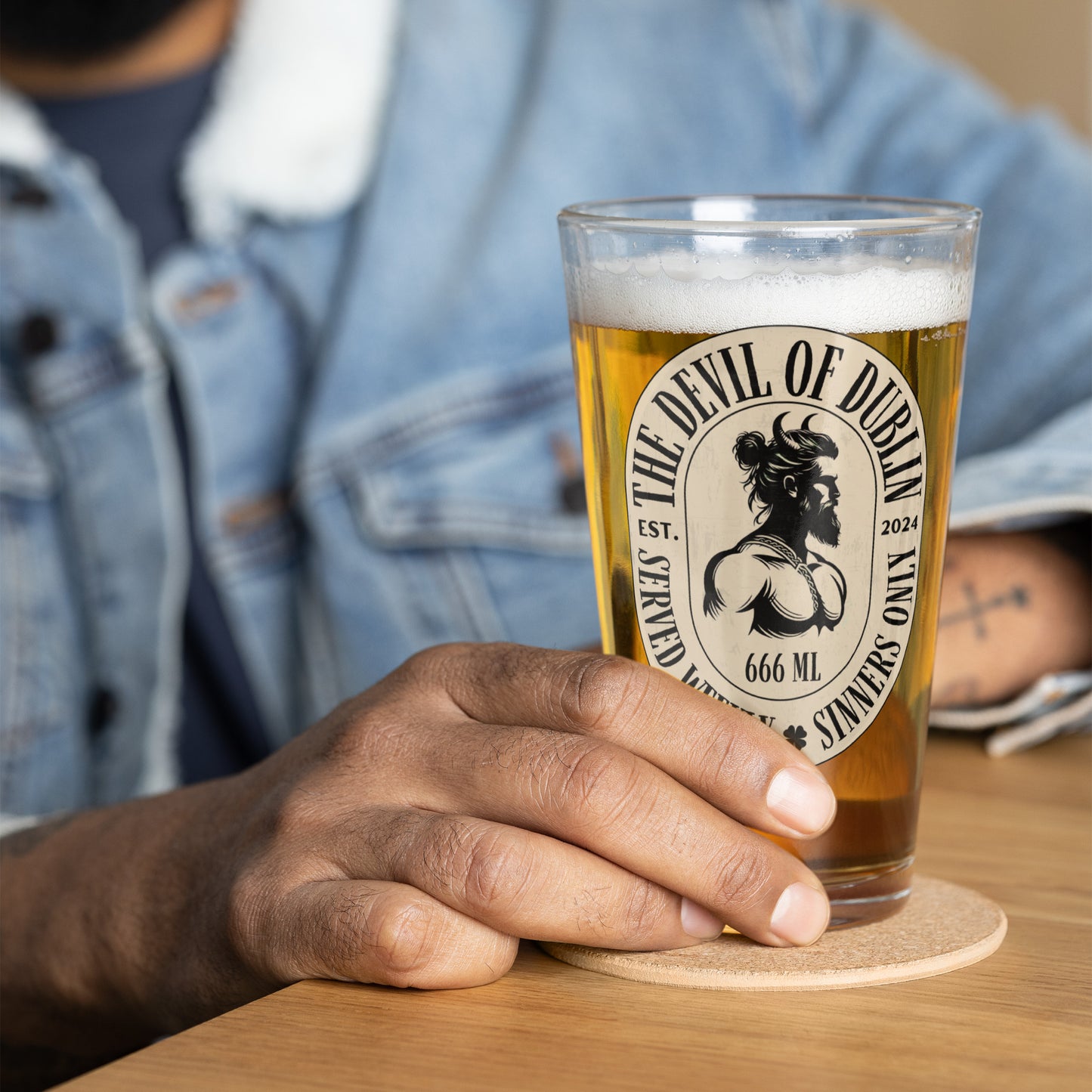 "Served Weekly, Sinners Only" Pint Glass